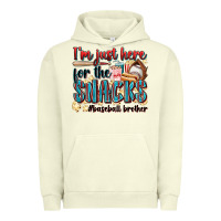 Pigment Pistachio i'm just here for the snacks #baseball brother Urban Hoodie - Zillion Design Studio