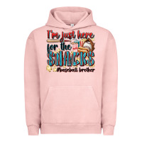 Pigment Salmon i'm just here for the snacks #baseball brother Urban Hoodie - Zillion Design Studio
