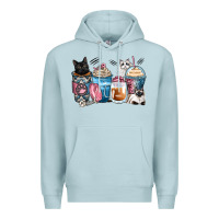 Blue Mist cat coffee cups Premium Hoodie - Zillion Design Studio