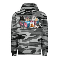 Slate Camo cat coffee cups Premium Hoodie - Zillion Design Studio