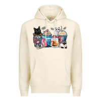 Tofu cat coffee cups Premium Hoodie - Zillion Design Studio