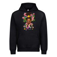 Black july girl afro woman summer Urban Hoodie - texasbilliewilder