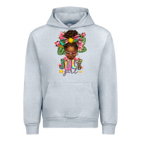Heather Grey july girl afro woman summer Urban Hoodie - texasbilliewilder