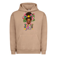 Pigment Burro july girl afro woman summer Urban Hoodie - texasbilliewilder