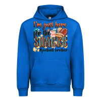 Cobalt i'm just here for the snacks #american football br Urban Hoodie - Zillion Design Studio