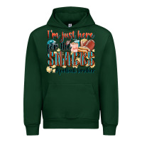 Forest Green i'm just here for the snacks #american football br Urban Hoodie - Zillion Design Studio