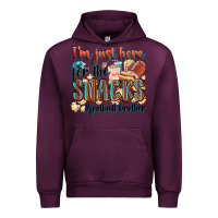 Mauve Wine i'm just here for the snacks #american football br Urban Hoodie - Zillion Design Studio