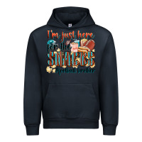 Navy i'm just here for the snacks #american football br Urban Hoodie - Zillion Design Studio