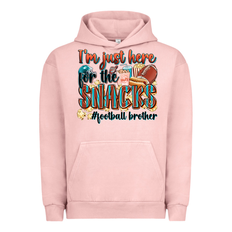 I'm Just Here For The Snacks #american Football Br Urban Hoodie by Zillion Design Studio | Teevron
