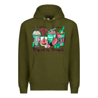 Army Green respiratory therapist coffee cups Premium Hoodie - Zillion Design Studio