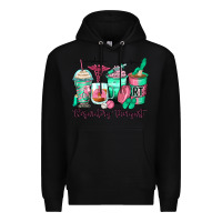 Black respiratory therapist coffee cups Premium Hoodie - Zillion Design Studio