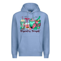Colony Blue respiratory therapist coffee cups Premium Hoodie - Zillion Design Studio