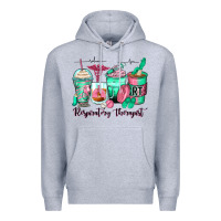 Heather Grey respiratory therapist coffee cups Premium Hoodie - Zillion Design Studio
