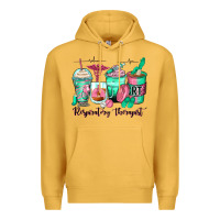 Mustard respiratory therapist coffee cups Premium Hoodie - Zillion Design Studio
