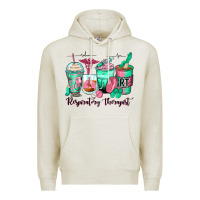 Oatmeal Heather respiratory therapist coffee cups Premium Hoodie - Zillion Design Studio