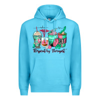 Ocean Blue respiratory therapist coffee cups Premium Hoodie - Zillion Design Studio