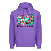 Purple respiratory therapist coffee cups Premium Hoodie - Zillion Design Studio