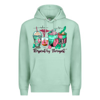 Seafoam respiratory therapist coffee cups Premium Hoodie - Zillion Design Studio