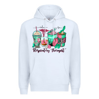 White respiratory therapist coffee cups Premium Hoodie - Zillion Design Studio