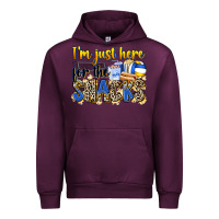 Mauve Wine i'm just here for the snacks volleyball Urban Hoodie - Zillion Design Studio