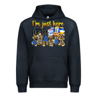 Navy i'm just here for the snacks volleyball Urban Hoodie - Zillion Design Studio