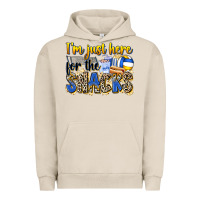Pigment French Oak i'm just here for the snacks volleyball Urban Hoodie - Zillion Design Studio
