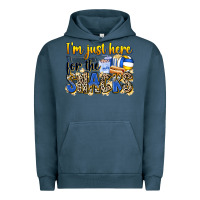 Pigment Midnight Navy i'm just here for the snacks volleyball Urban Hoodie - Zillion Design Studio