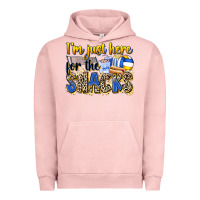 Pigment Salmon i'm just here for the snacks volleyball Urban Hoodie - Zillion Design Studio