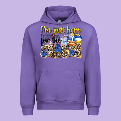 I'm Just Here For The Snacks Volleyball Urban Hoodie Designed By Zillion Design Studio