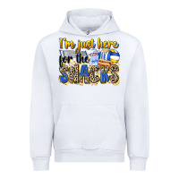 White i'm just here for the snacks volleyball Urban Hoodie - Zillion Design Studio