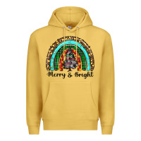 Antique Gold merry and bright rainbow christmas Premium Hoodie - RanaPortraitStore