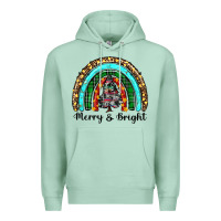 Seafoam merry and bright rainbow christmas Premium Hoodie - RanaPortraitStore