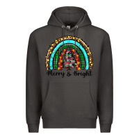 Smoke merry and bright rainbow christmas Premium Hoodie - RanaPortraitStore