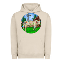 Christmas Charolais Bull And Barnyard Urban Hoodie | Teevron