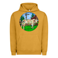 Pigment Peanut Butter christmas charolais bull and barnyard Urban Hoodie - RanaPortraitStore