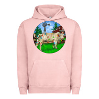 Pigment Salmon christmas charolais bull and barnyard Urban Hoodie - RanaPortraitStore