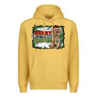 Antique Gold merry and bright cockapoo Premium Hoodie - RanaPortraitStore
