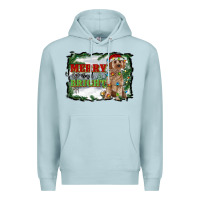 Blue Mist merry and bright cockapoo Premium Hoodie - RanaPortraitStore