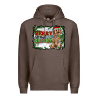 Coffee merry and bright cockapoo Premium Hoodie - RanaPortraitStore