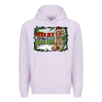 Lilac merry and bright cockapoo Premium Hoodie - RanaPortraitStore