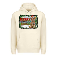 Sandshell merry and bright cockapoo Premium Hoodie - RanaPortraitStore