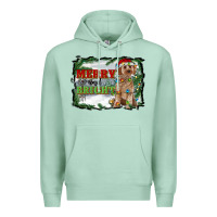 Seafoam merry and bright cockapoo Premium Hoodie - RanaPortraitStore