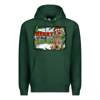 Sports Green merry and bright cockapoo Premium Hoodie - RanaPortraitStore
