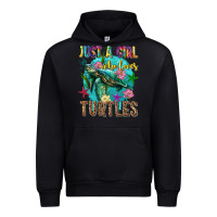 Black just a girl who loves turtles Urban Hoodie - texasbilliewilder