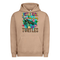 Pigment Burro just a girl who loves turtles Urban Hoodie - texasbilliewilder