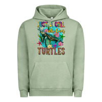 Pigment Oil Green just a girl who loves turtles Urban Hoodie - texasbilliewilder