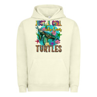 Pigment Pistachio just a girl who loves turtles Urban Hoodie - texasbilliewilder