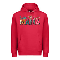 Cardinal twin mama with flowers Premium Hoodie - texasbilliewilder