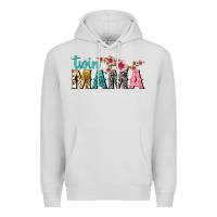 Dove Grey twin mama with flowers Premium Hoodie - texasbilliewilder