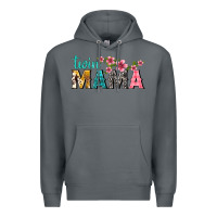 Rock twin mama with flowers Premium Hoodie - texasbilliewilder